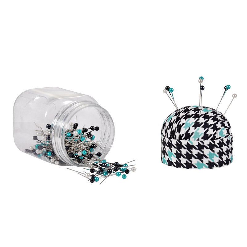 Épingles à tête perlée 200 carats Singer ProSeries ™ de Singer avec couvercle à coussin à épingles