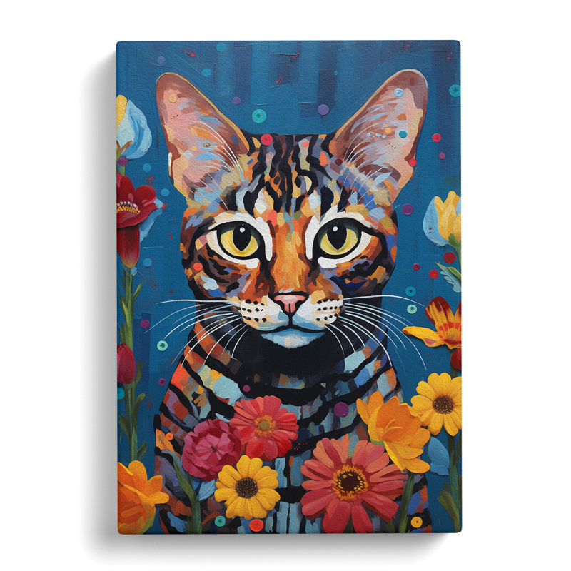 Bengal Cat Expressionism - Print, 60cm H x 40cm W x 3cm D
