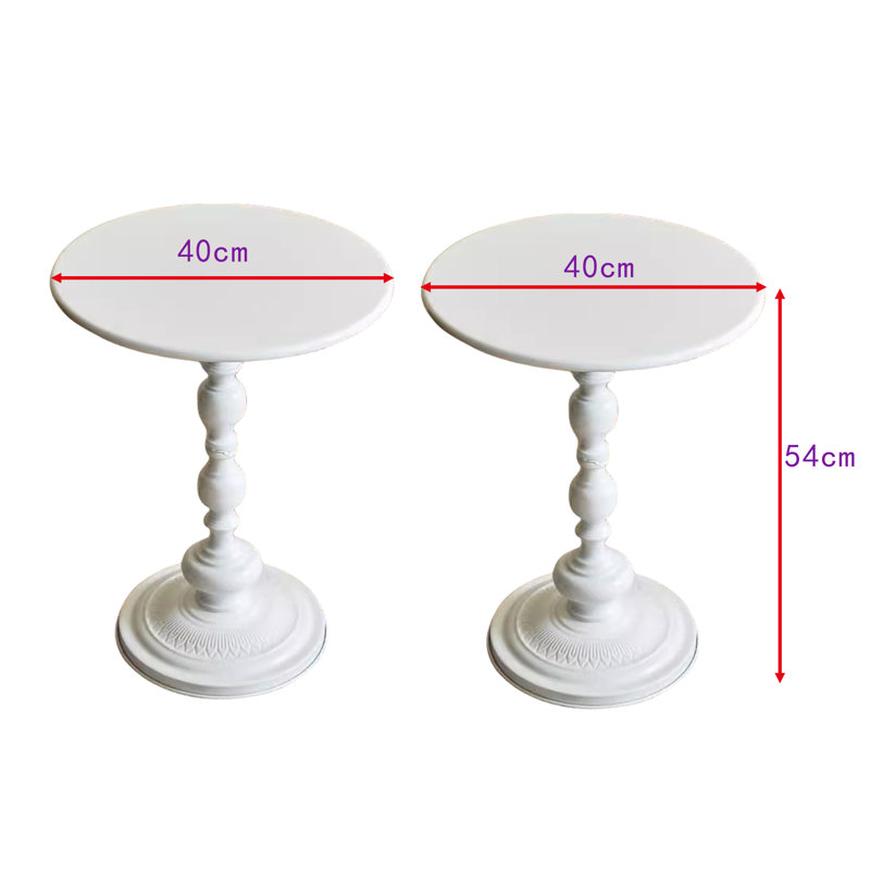 Atalia Pedestal Side Table Set