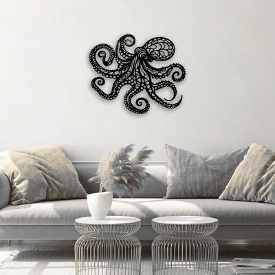 Gothic Nautical Wall Art, Coastal Home Decor For Living Room, Bedroom, Or Office, Black