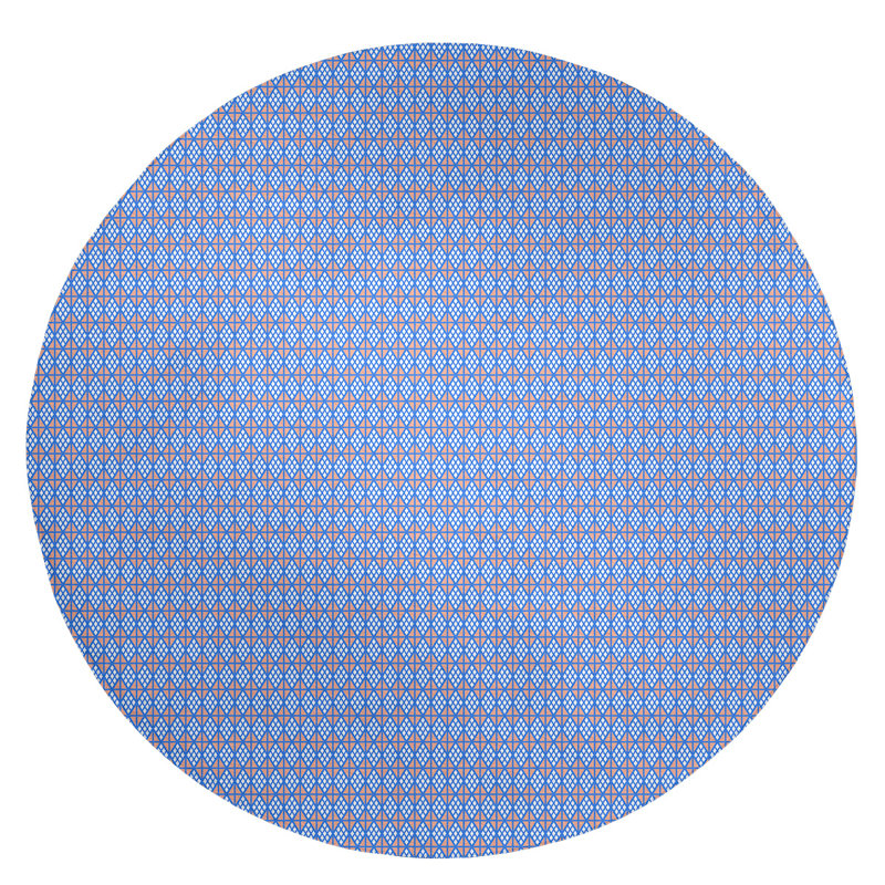 Tapis de zone mauve foncé diamants, Rond 5 pi