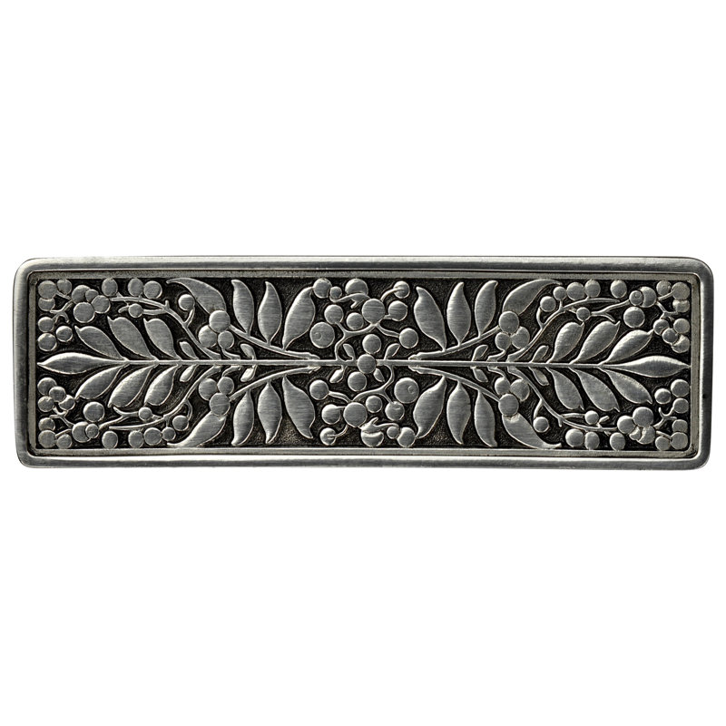English Garden Bar / Handle Pull, Brilliant Pewter