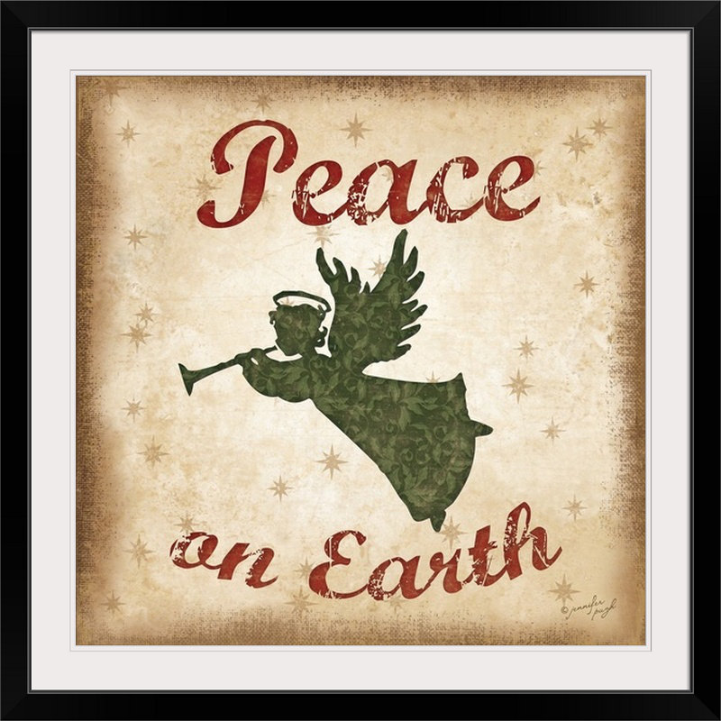 «Thuc Christmas Art» par Jennifer Pugh - impression d'art graphique, Cadre noir, H 28 x l 28 po x P 1 po