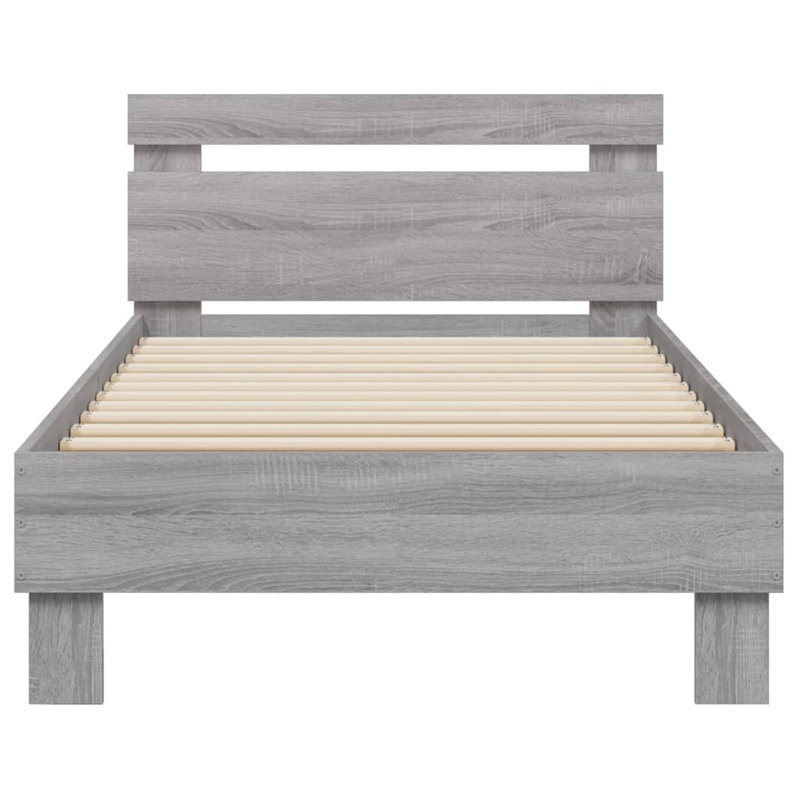 Hombach UK Small Single - DE 75 X 190 Cm Bed, Grey Sonoma