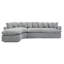 Grand canapé modulaire de 127 po, design incurvé élégant, mousse à haute résilience, dix coussins de dossier, canapé gauche en forme de L, aucun assemblage requis (tissu doux)-872072886