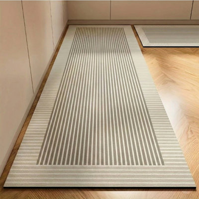 Tapis de couloir floral antidérapant absorbant avec envers en caoutchouc pour le vestibule et la cuisine