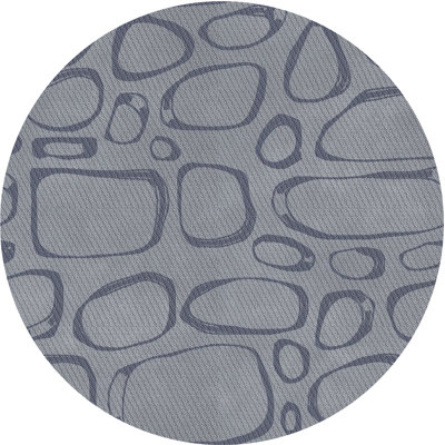 Tapis zone grise à motifs