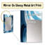 Op Art Blue Focus II - grand miroir décoratif, art mural imprimé-248867338