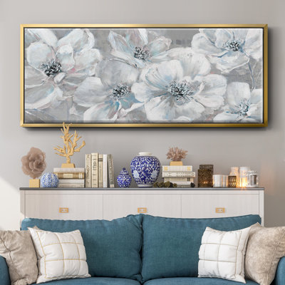 Soft Teal Summer- Framed Canvas