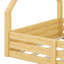 Lit cabane avec cadre de toit et système de fixation sécurisé pour chambres d'enfants-1232657184-1232657197