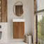 Meuble-lavabo flottant avec lavabo en céramique pour petite salle de bain