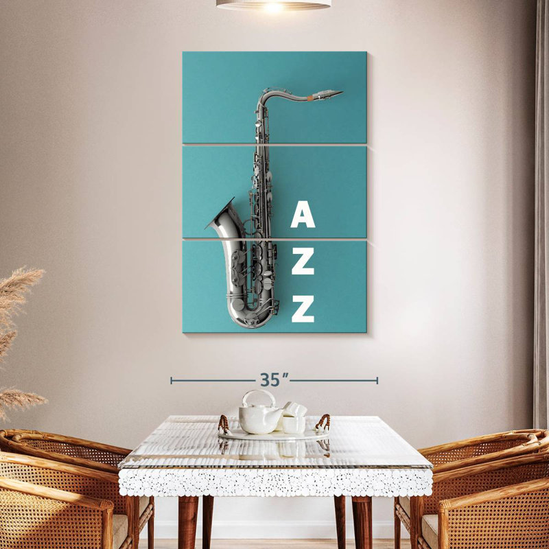 Abarca Saxophone On Jazz, 50" H x 32" W