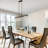 5 - Light Dimmable Shaded Linear Chandelier-1245544446