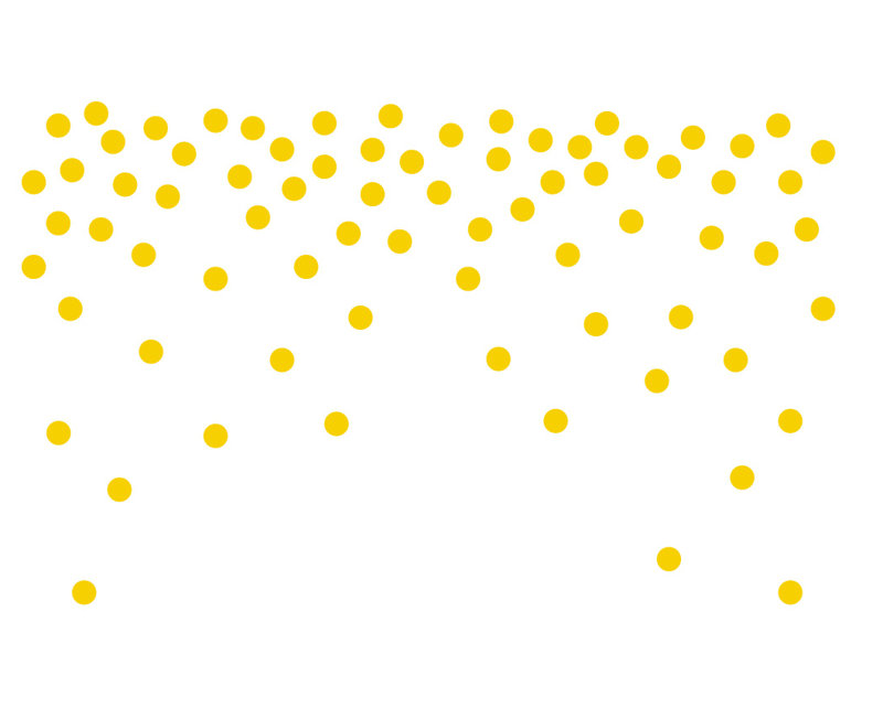 Adhésif décoratif à pois, H 48 po x l 78 po x P 0,01 po, Jaune clair