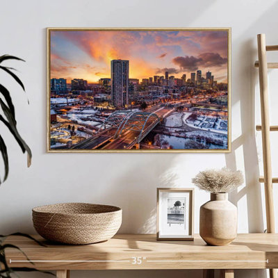Coucher de soleil d'hiver à Denver