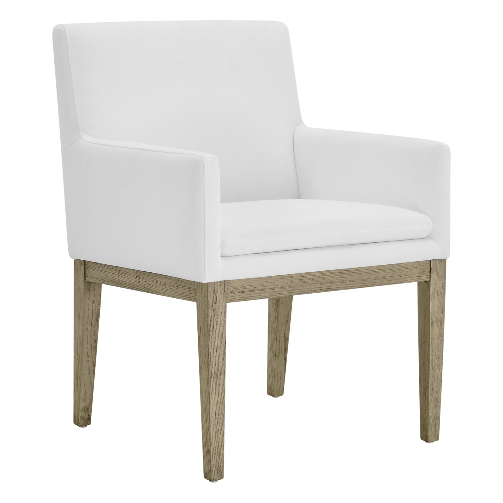 Bethea Dining Armchair, Tweed Prestige Pearl