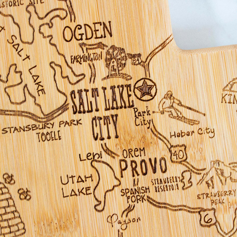 Totally Bamboo State Destination Series Bamboo Utah Cutting Board