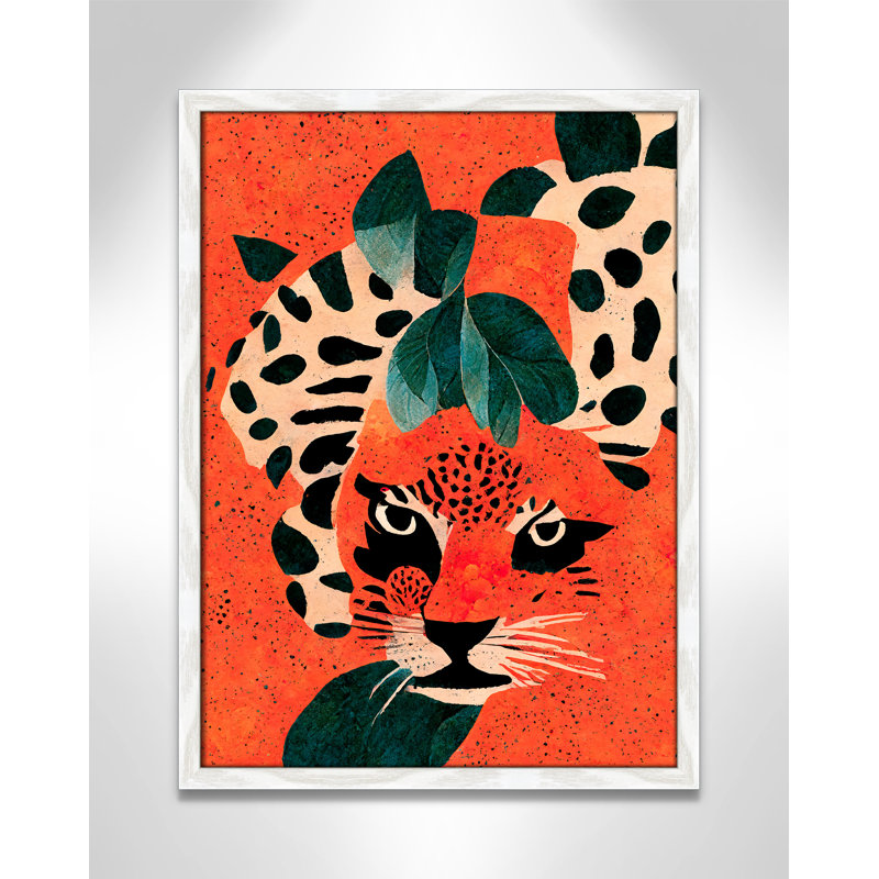 «Jaguar’s Gaze I» par Treechild, L 17 po x H 23 po, Impression encadrée, Grain de bois blanc