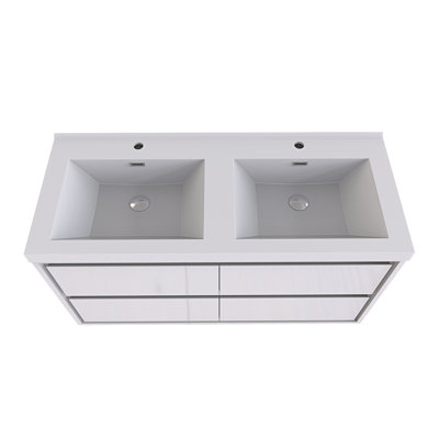 Ensemble de meuble-lavabo double mural 47 po Azden