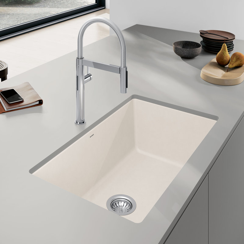 Precis SILGRANIT 30" Single Bowl Undermount Kitchen Sink, Soft White