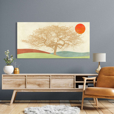 Golden Tree 1 Piece Wrapped Canvas Wall Art
