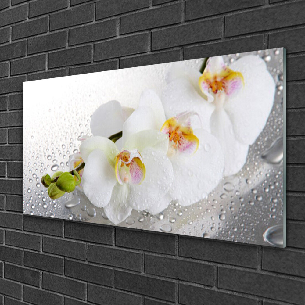 Glasbild Floral Blumen