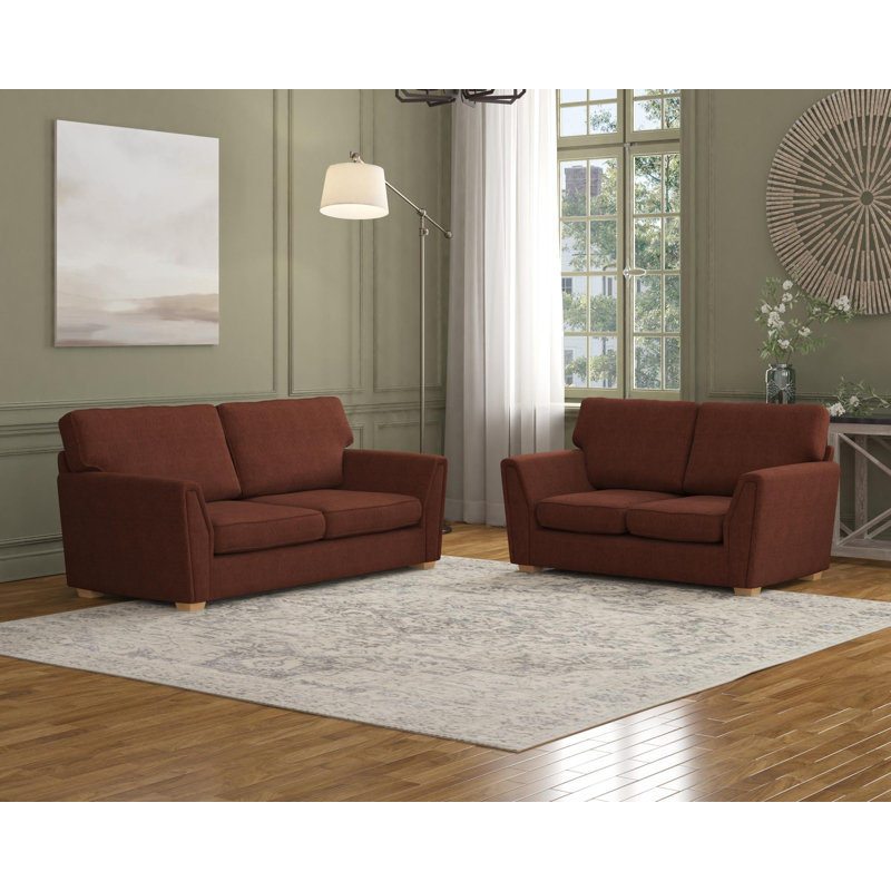 Wendleberry Three Seater and Two Seater, Fixed Back, Brick
