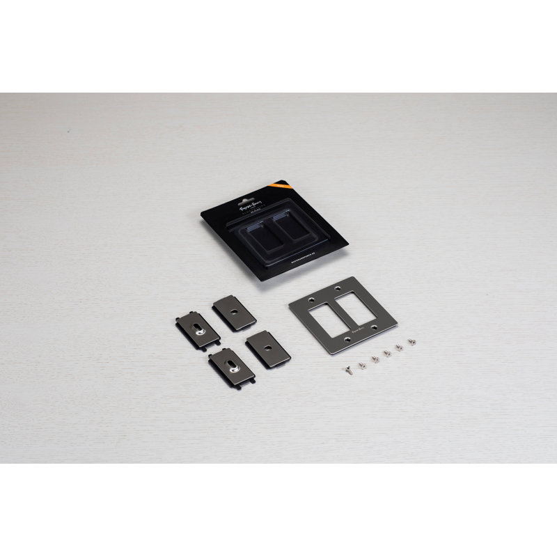 Buildings & Architecture 2 - Gang Blank Standard Combination Wall Plate, Black