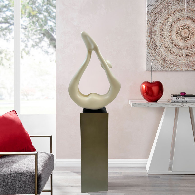 Figurines & Sculptures, White/Gray