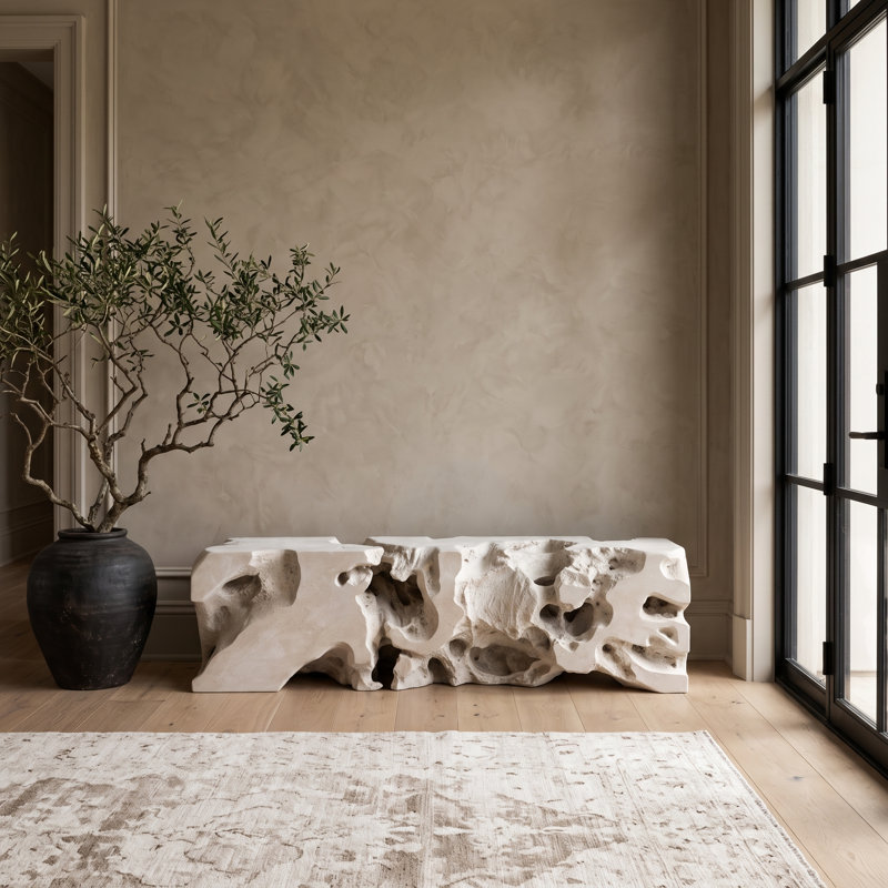 Freeform Bench, Roman Stone, Roman Stone