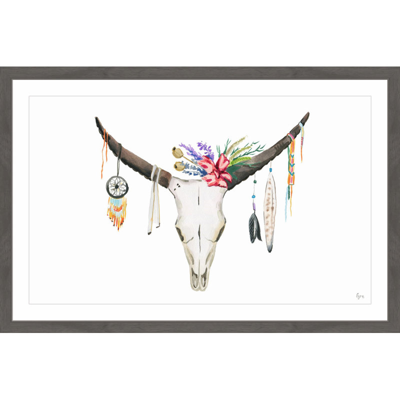 « boho style », reproduction encadrée, H 12 po x l 18 po x P 1,5 po