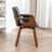Dundrod Faux Leather Upholstered Swivel Dining Armchair-123200764