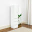 Ensemble de placard Ely, façade à miroir, 7 tiroirs, 75 pouces, bois blanc