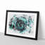 A Teal Rose Watercolour - Picture Frame Graphic Art Print-56874975-56874970