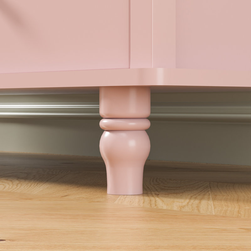 Commode lacée 6 tiroirs Dorlan, Rose