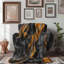 Onyx et marbre Ember - couverture Sherpa de qualité supérieure 1 pièce-101596380