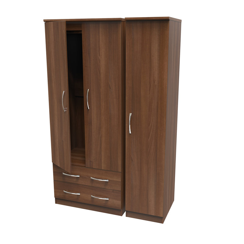 Tabathe Manufactured Wood Wardrobe, Noche Walnut