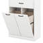 Armoire de salle de bain avec deux paniers à linge, armoire de rangement de 65,8 po de hauteur avec portes et tiroir, tablette réglable-471309789