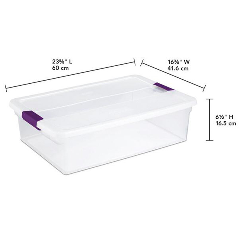 Sterilite Clear View Storage Container Tote w/ Latching Lid