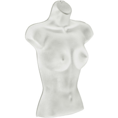 White Plastic Female Bust for Pegboard and Slatwall, 2-Pack
