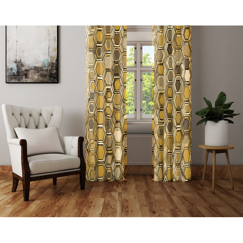 Semi Sheer Curtain Pair, 56" W x 78" L