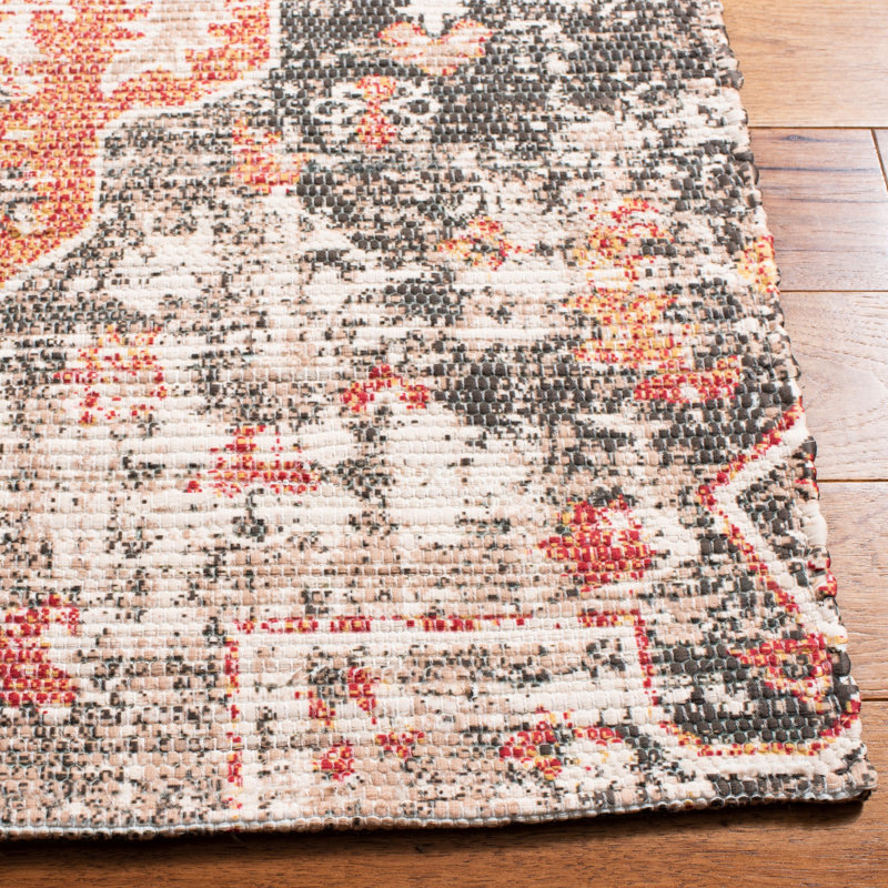 Tapis oriental rouge fait à la main Joppatowne, Rectangle 3 pi x 5 pi