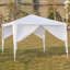 Tente de maison portative imperméable 10 x 10 8,5 po à quatre côtés avec structure de tubes en spirale - fer et matériau PE de 90 g / m2 pour la maison, le mariage, la fête et le garage