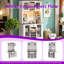 Armoire de rangement de 70,9 pouces de hauteur avec rangement à DEL, support à vin et tablettes réglables-910320804