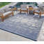 Tapis d'extérieur abstrait réversible bleu Aldo-2011633546