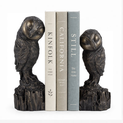 Owl Bookends Resin Mother And Baby Owl Bookends Decorative Heavy Duty Book Ends For Shelves