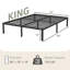 Cadre de lit plateforme en métal noir 14 po Ebern, aucun sommier nécessaire-157803625-195650448