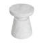Table d'appoint d'extérieur en travertin Ponti, blanc