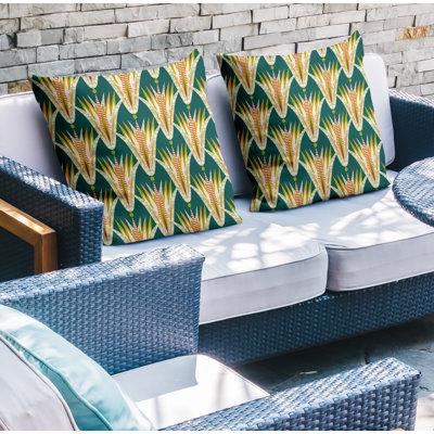 Abstract Outdoor Reversible Throw Pillow
