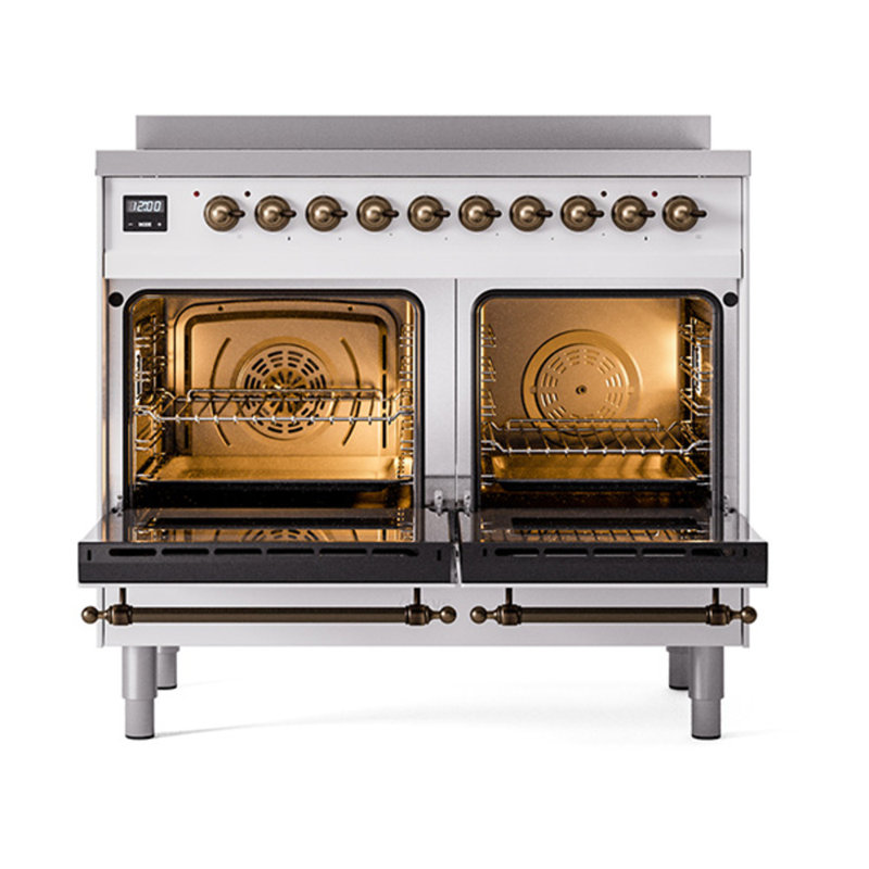 ILVE Nostalgie II Noblesse 40 inch Induction Range (Triple Glass Door, RAL), Burnished